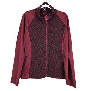 Mountain Hardwear Toasty Stripe Full Zip Jacket Burgundy Red L 1551211